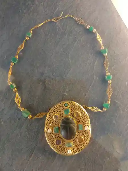 Scarab pendant with cross